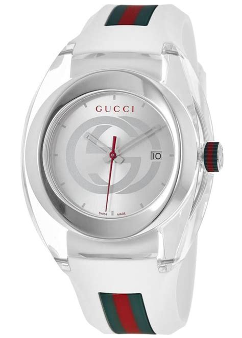 Gucci Unisex Sync Rubber White 46mm Watch YA137102